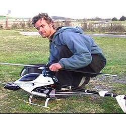 Darren and one of his helicopters