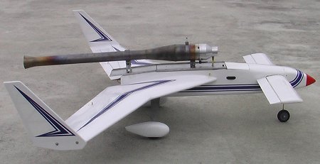 pulsejet powered model airplane